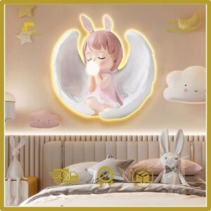 Tranh treo tường 3D Em bé Và Gấu Bông